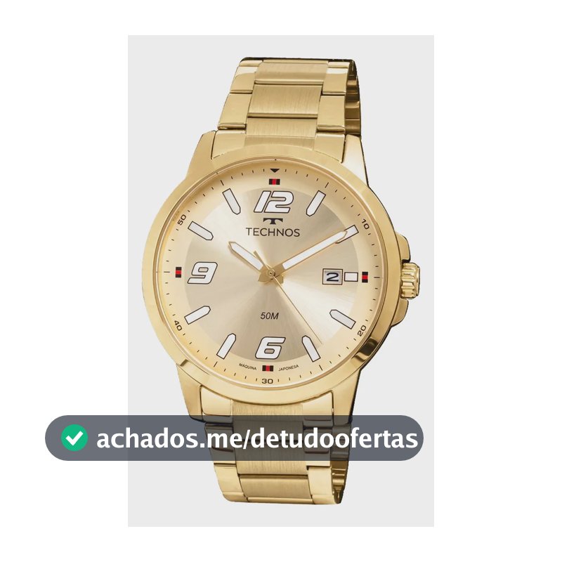 Relógio Technos Masculino Racer Dourado - 2315law/1x