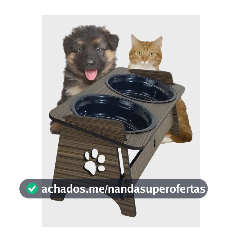 Comedouro Pet Suspenso Para Gato E Cachorro Cor Tabaco