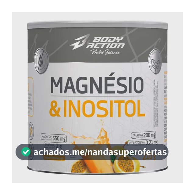 Mineral/vitamina Bodyaction Nutri Science Magnésio E Inositol Taurina Melatonina 210g Em Pó Sabor Maracujá X 210g