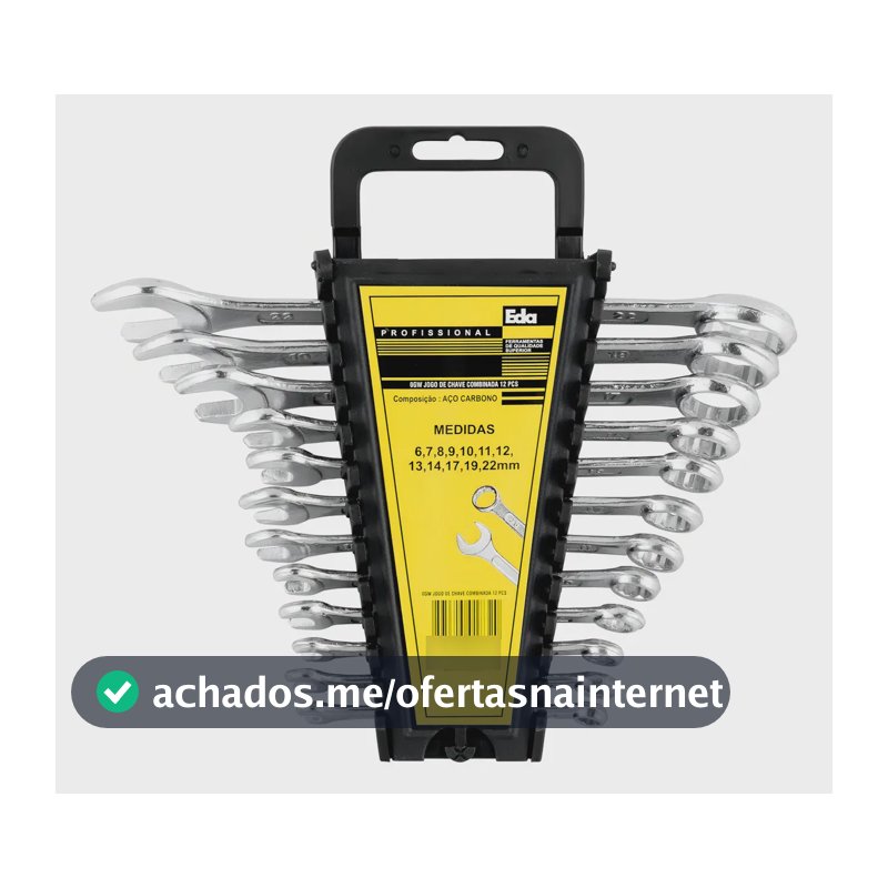 Jogo Chave Combinada Eda 12 Peças 6 A 22mm 0gw Hobby