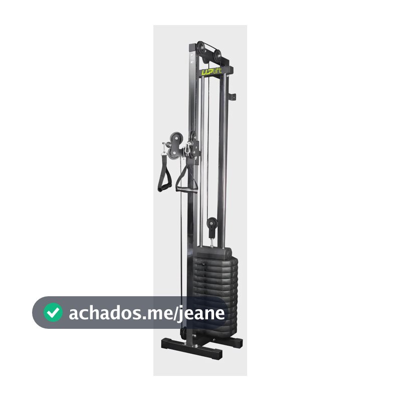 Monocross Over Fixo Parede Polia Dupla Uplift 68kg Cinza