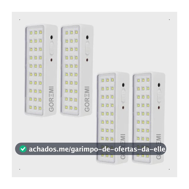 4 Luminária Emergência Lâmpada 30 Leds Recarregável Bivolt Branco-frio