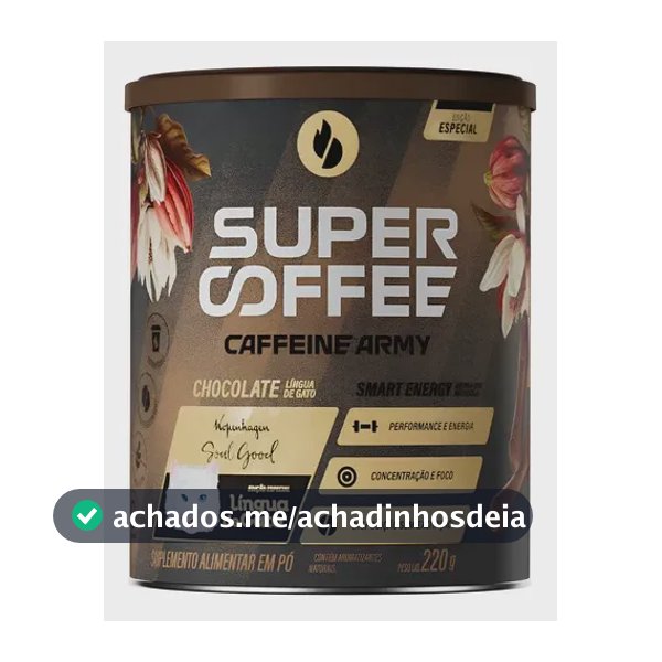 Super Coffee 3.0 Caffeine Army Coq10 Picolinato De Cromo Super Coffee Lingua De Gato 220g