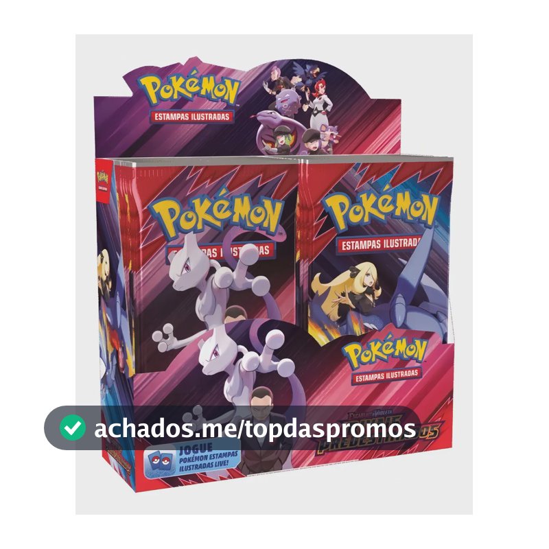 Cartas Pokémon Box 36 Boosters Rivais Predestinados Copag