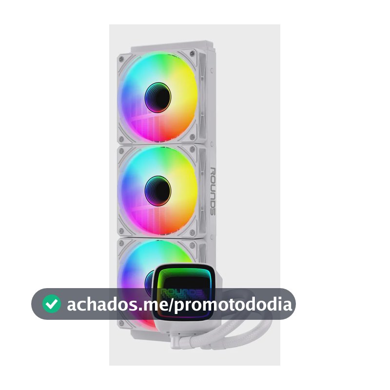 Water Cooler 360mm Round5 Eurus Argb Bomba Fundo Infinito Cor Branco