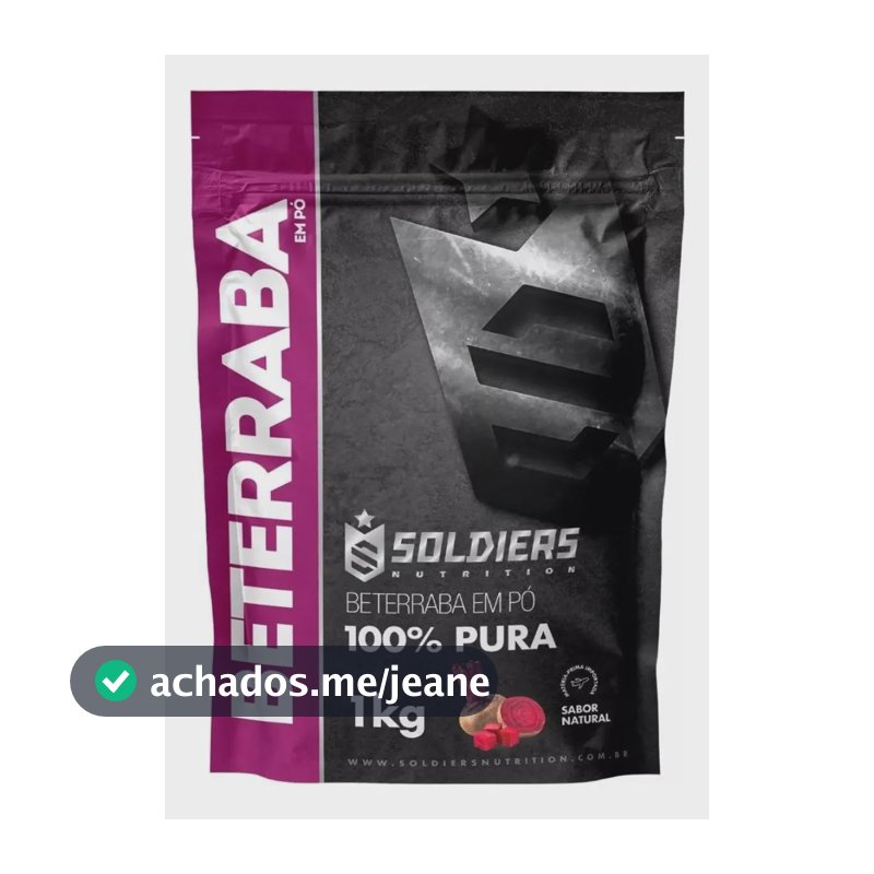 Beterraba Em Pó Desidratada 1kg 100% Pura Soldiers Nutrition Suplemento Pré Treino Performance