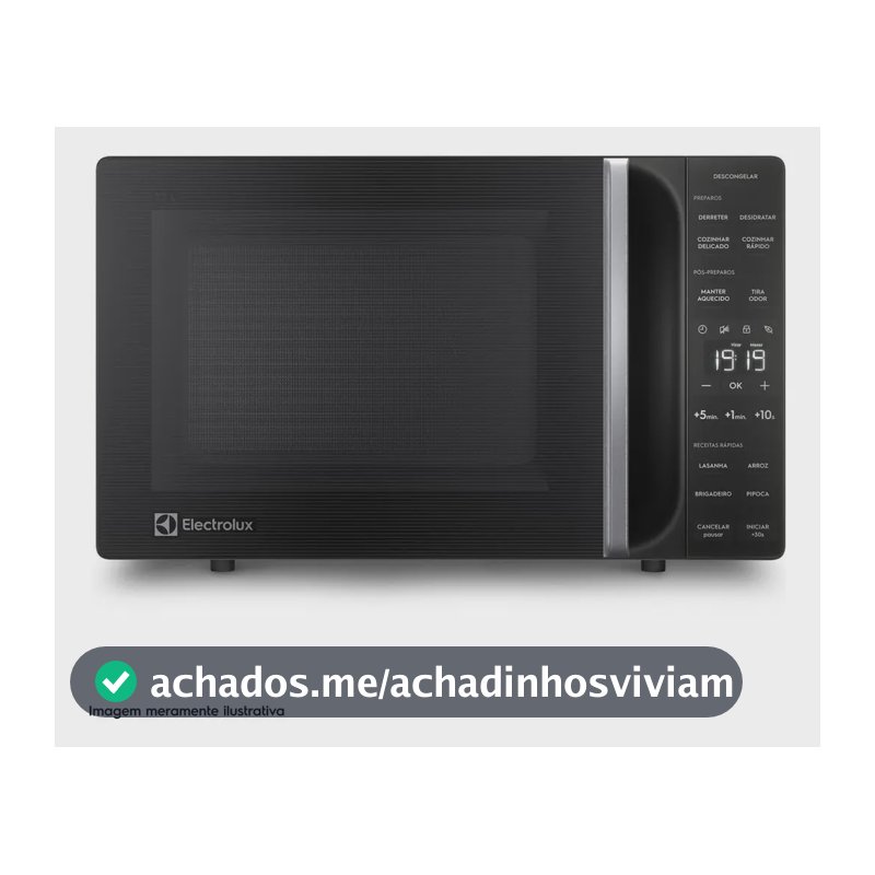 Micro-ondas Electrolux 23L Preto Efficient com Descongelamento Assistido (ME23P