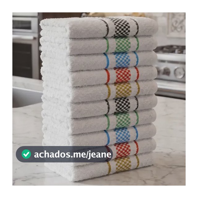 Kit 10 Pano De Prato Atoalhado Jacquard Copa Premium