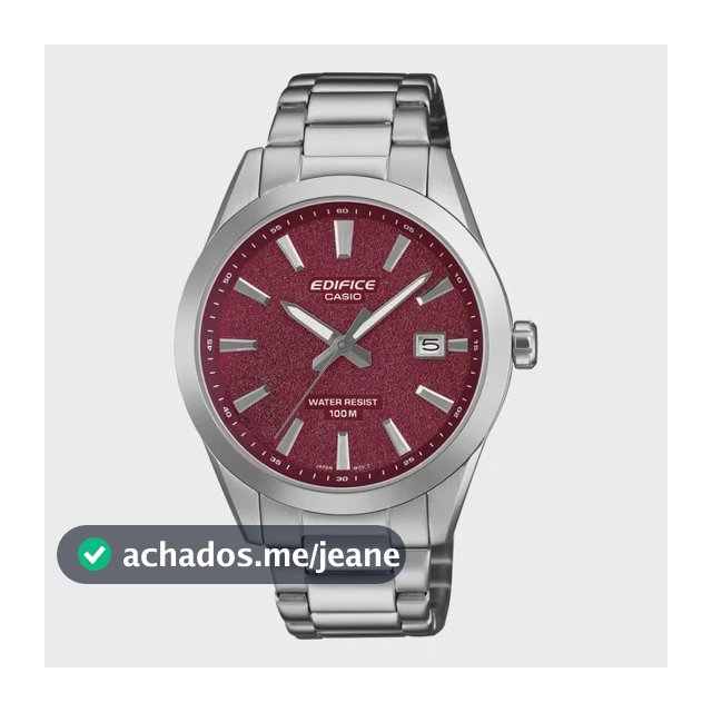 Relógio Casio Edifice Efv-160d-4avdf Prateado Vermelho