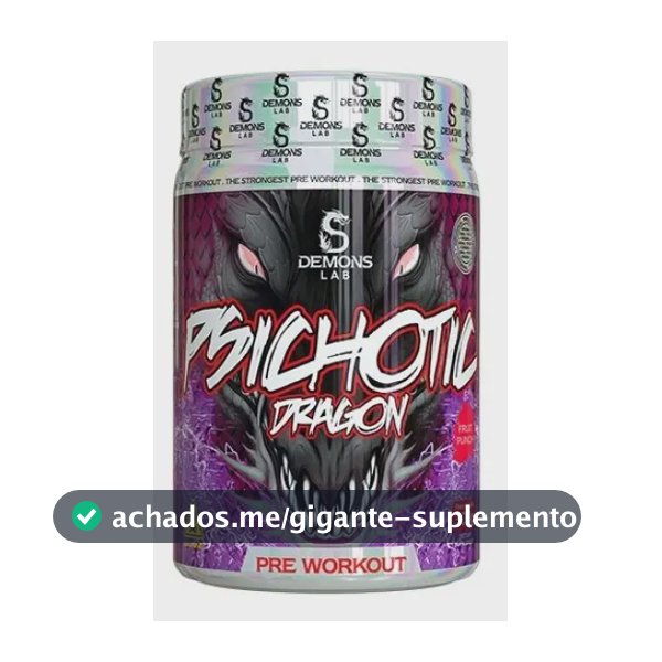 Pré Treino Psichotic Dragon 300g C/ Fenilalanina Demons Lab Frutas Vermelhas