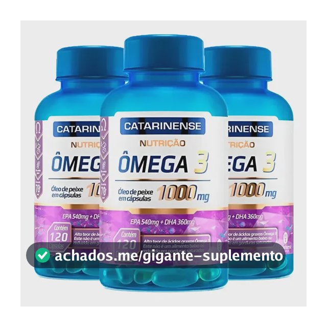 3x Ômega 3 Original Catarinense Pharma 1000mg 120 Cápsulas Bld67678c