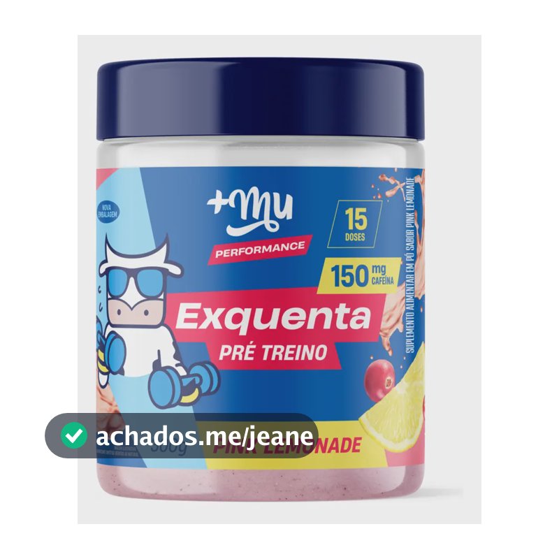 Pré-Treino Exquenta Pink Lemonade Pote 300g +Mu