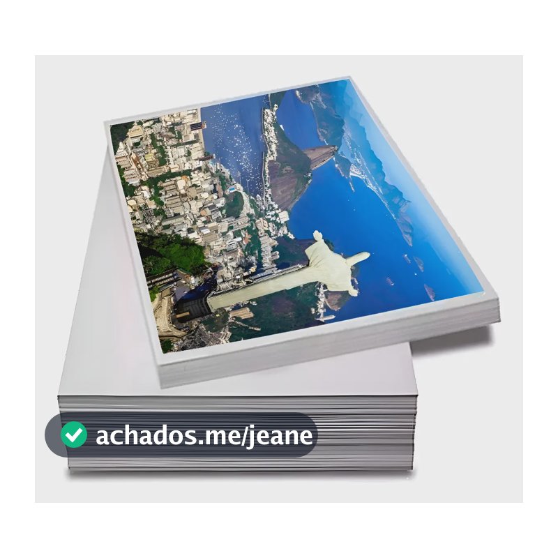 Papel Fotográfico Adesivo 115g Matte A4 Fosco 100 Folhas Branco