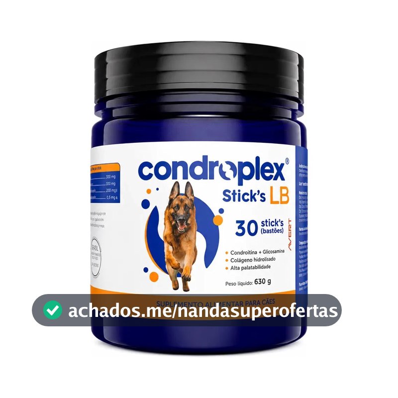 Condroplex Sticks LB Suplemento Para Cães 30 Sticks 630g