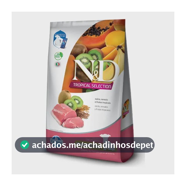 Ração Farmina N&D Tropical Para Cão Filhote seca Suíno Com Cereais E Frutas Pacote 2kg