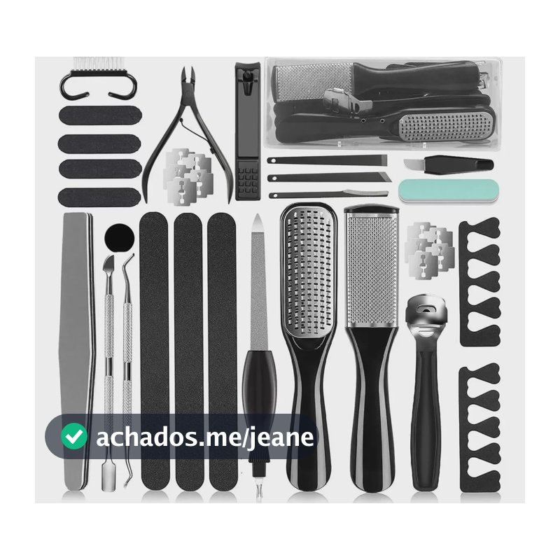 Kit 36 Pçs Pedicure Profissional Lixa Pés E Removedor Calos 0