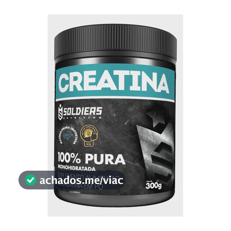 Creatina Soldiers Nutrition em pó Sem sabor x 300g