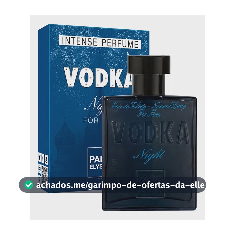 Perfume Vodka Night Paris Elysees Masculino Intense 100ml