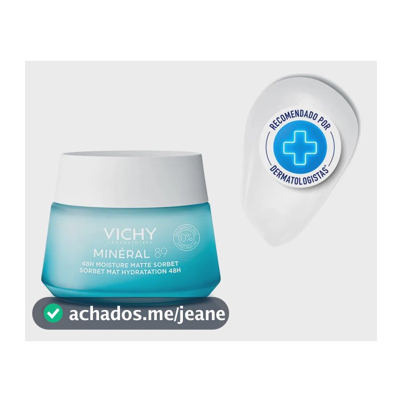 Hidratante Facial Gel Matte Ácido Hialurônico Minéral 89 Vichy 50ml