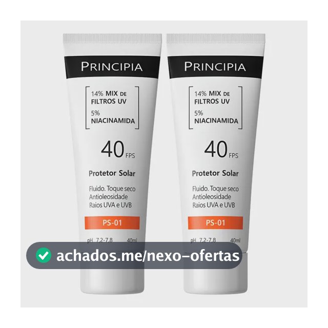 Principia Kit C/ 2 Protetor Solar Facial Ps-01 Fps 40