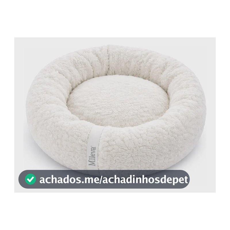 Cama De Gato Caminha Nuvem Ninho Pet Soft Redonda 50x50cm Cor Sherpa