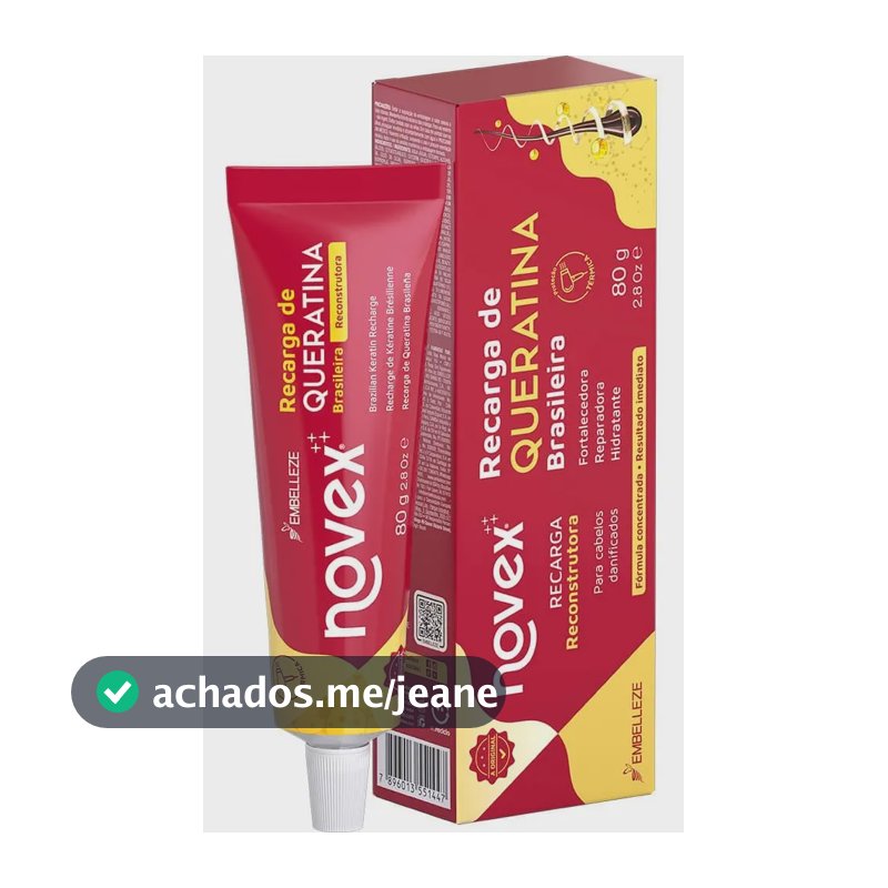 Reconstrução capilar Novex Recarga De Queratina hidratação 80gr