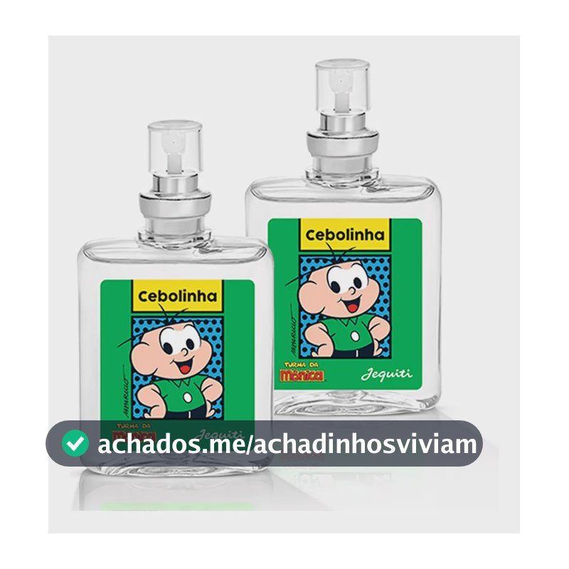 de Colônia Cebolinha Jequiti Turma da Mônica com 2 Frascos de 25ml para Meninos