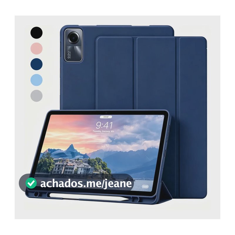Capa Genérica Para Tablet Xiaomi Redmi Pad Se11 Com Película Azul-marinho
