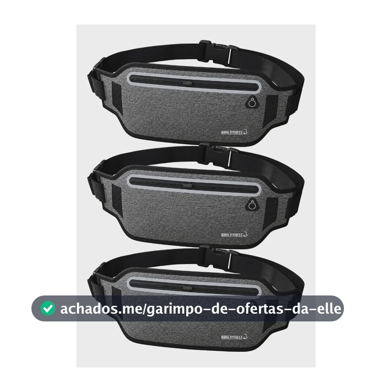 Pochete P/ Caminhada Corrida Academia Bike Bicicleta Doleira Cinza 3 Und