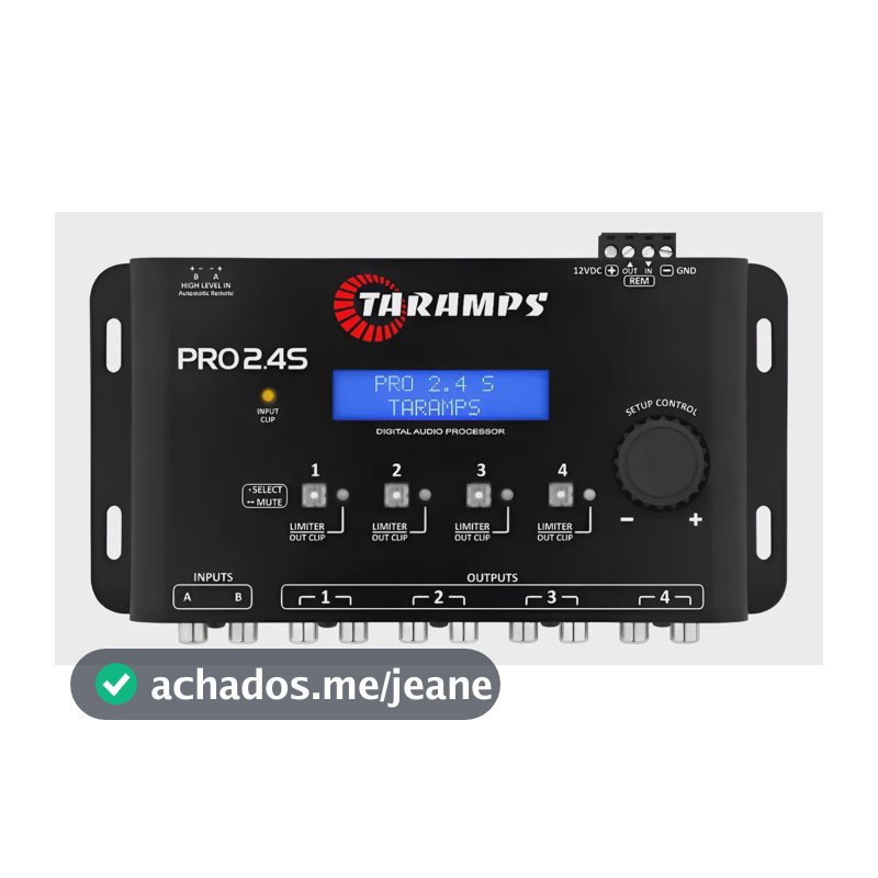 Crossover Processador/equalizador De Áudio Taramps Pro 2,4s Preto