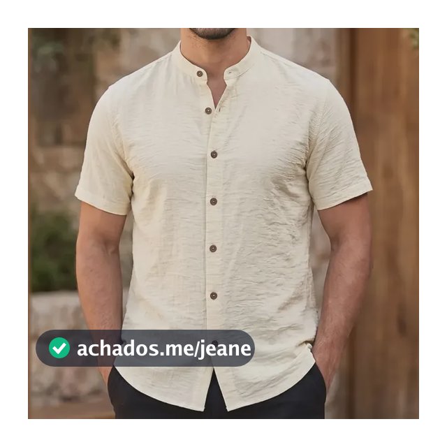Camisa Gola Padre Masculina Manga Curta Social Verão Festa