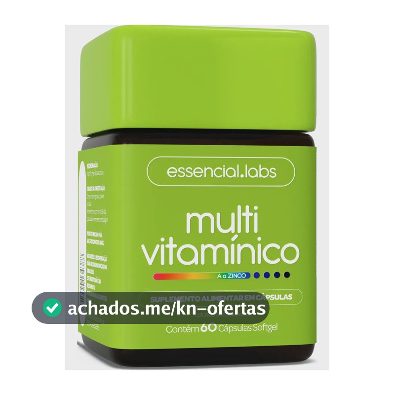 MULTIVITAMINICO de A a ZINCO - Polivitamínico com Fórmula Avançada e Concentrada - 60 cápsulas Softgel