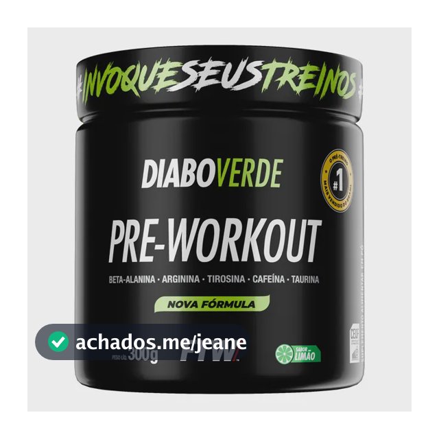 Suplemento FTW Diabo Verde Pre-Workout en pó sabor limão x 300g