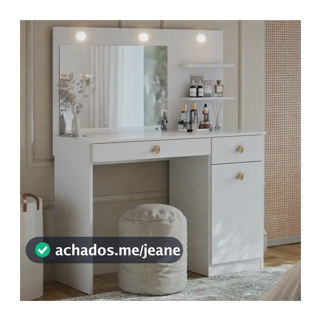 Penteadeira Camarim Jolie Com Led Espelho E 2 Gavetas Organ Branco