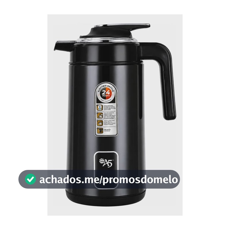 Garrafa Térmica Chaleira Elétrica Jarra Inox Para Café Chá  Preto 110/127v