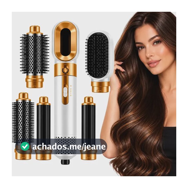 Escova Secadora Alisadora 5 Em 1 Modeladora 1000w 110v Branco 127v