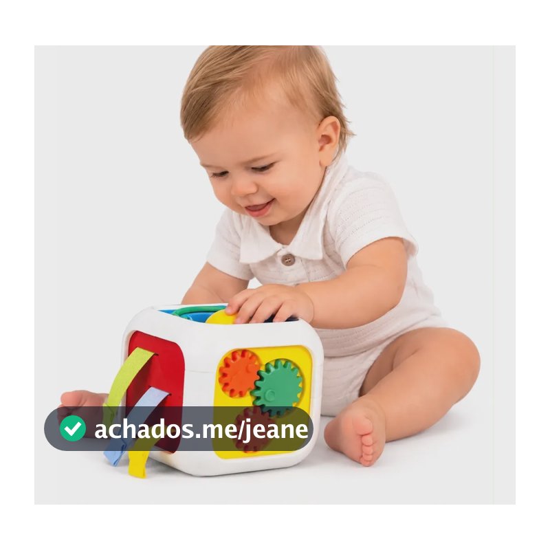 Cubo De Atividades Interativo Para Bebê Brinquedo Sensorial Colorido