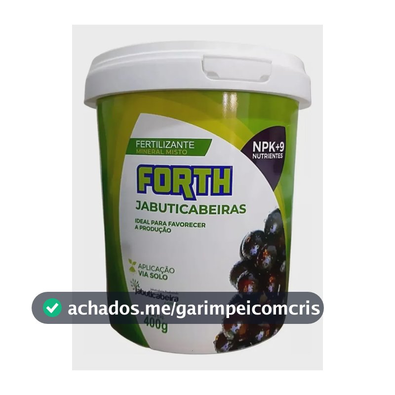 Adubo Forth Para Jabuticabeiras NPK, Farelado de 400g