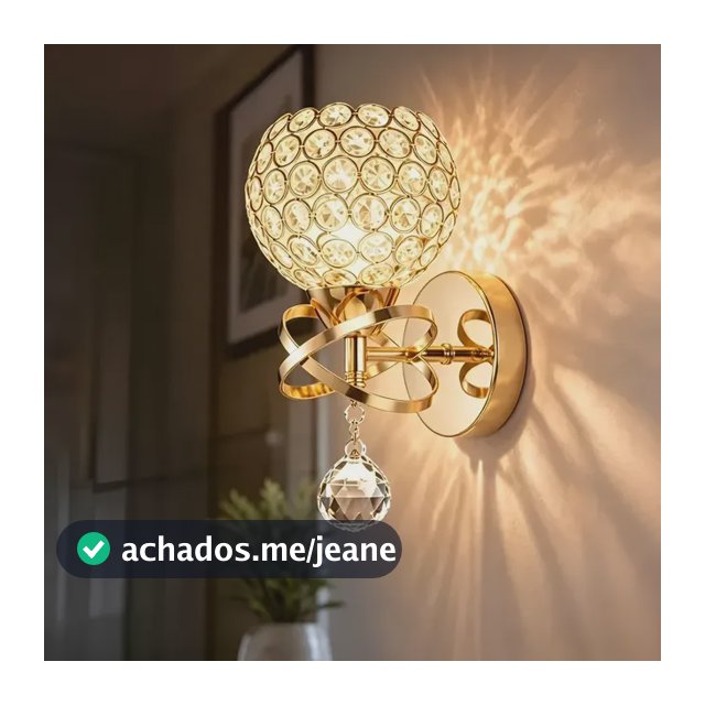 Candeeiro De Parede De Cristal Luxuoso, Para Quarto, E27