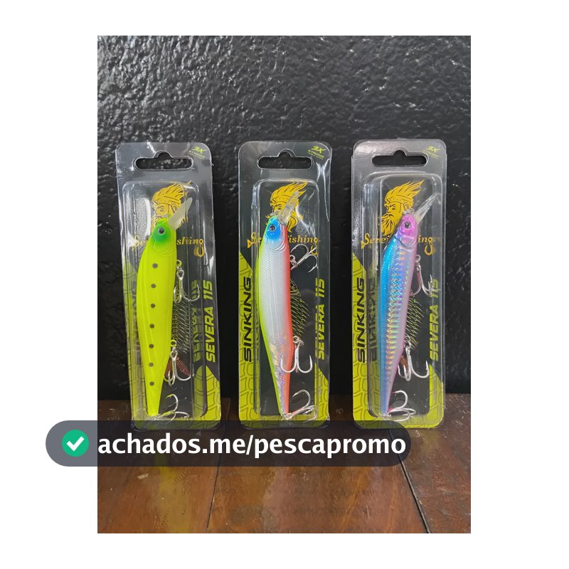 Isca Artficial Meia Água Severa  Kit C/03 Unidades Branco