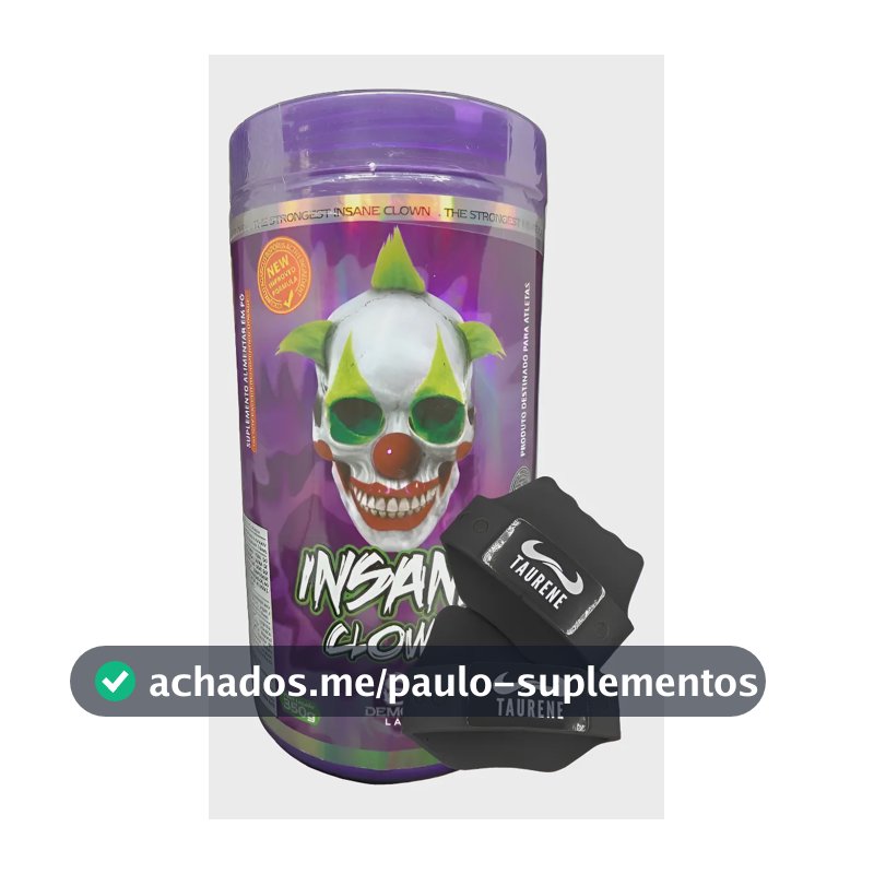 Pre Treino Insane Clown Grape 350g Luva - Demons Lab Uva