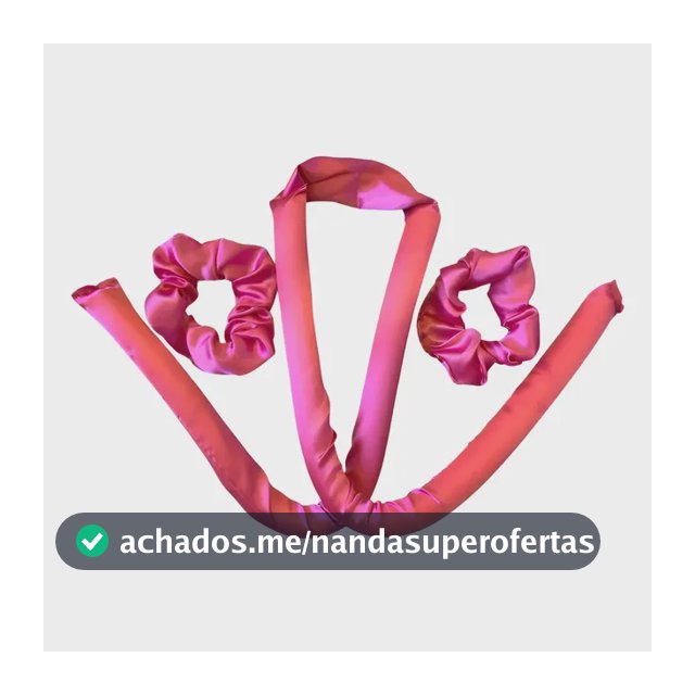 Modelador De Cabelo Curling Rod Cetim Sem Calor + 2 Xuxinhas Fúcsia