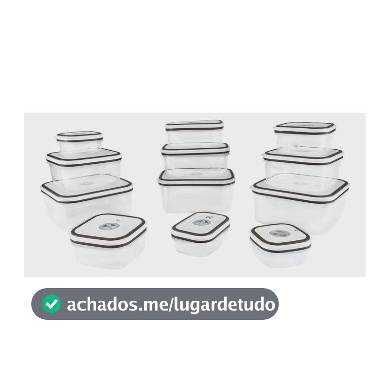 Jogo De Potes De Plástico Herméticos Electrolux Cinza