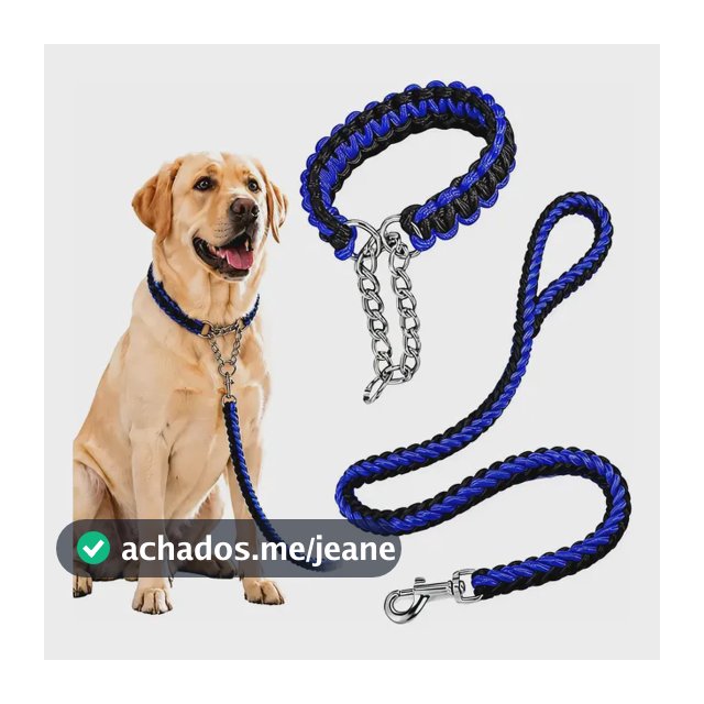 Guia Unificada Enforcador Adestramento Trançado Para Cães