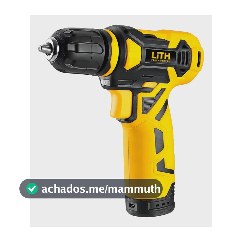 Parafusadeira Furadeira Compacta 12V Bateria Li-ion Lith LT7025X Amarelo