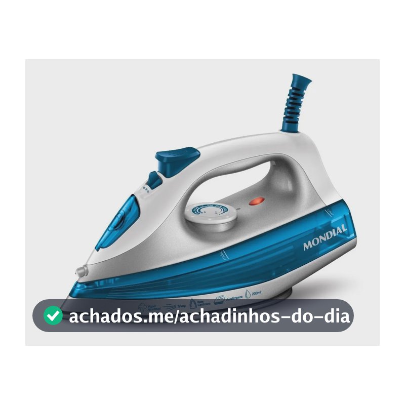 Ferro A Vapor Mondial 1200w FVN-01-BL