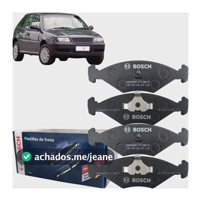Pastilha Freio Dianteira Original Bosch Gol Parati Saveiro Gol Iii 03-2005 A 07-2006