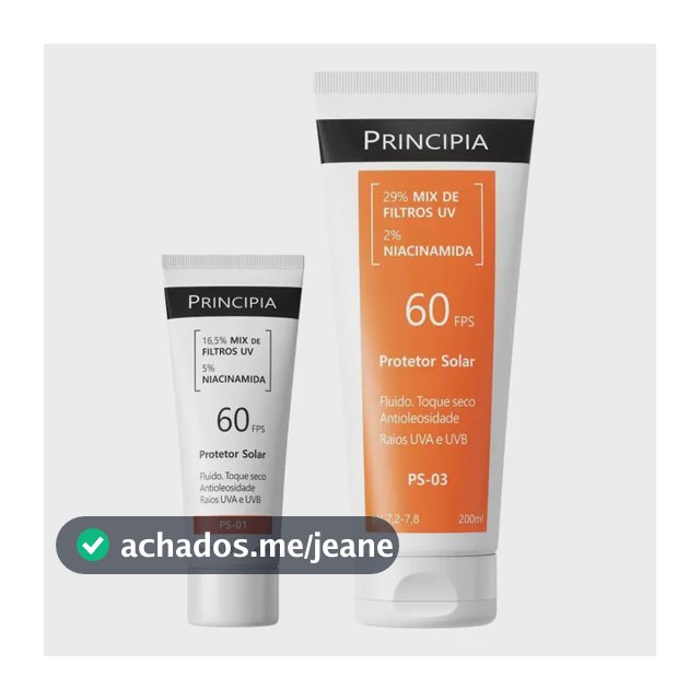 Protetor Principia 60 Fps 16,5% Mix De Filtros Uv Ps-01
