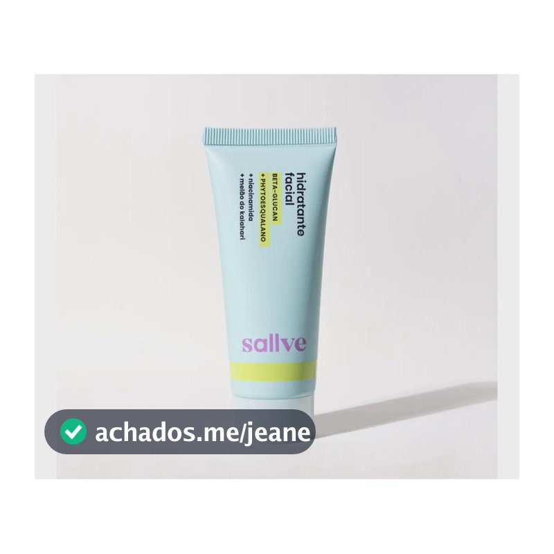Hidratante Facial Sallve 40g - Beta-glucan, Phytoesqualano