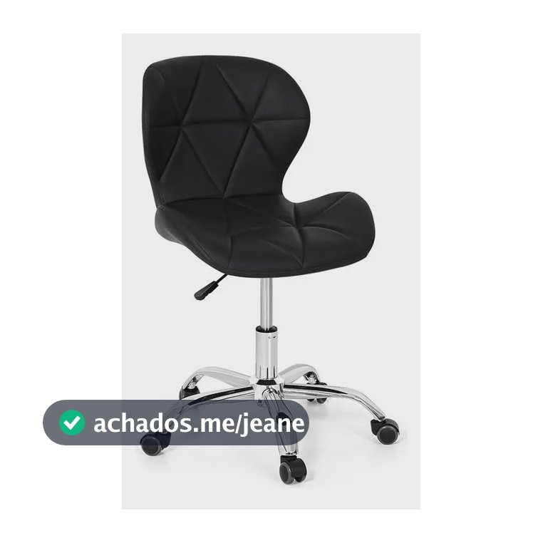 Cadeira De Escritório Eiffel Slim Office Base Giratória Cor Preta Material do estofamento Material Ecológico